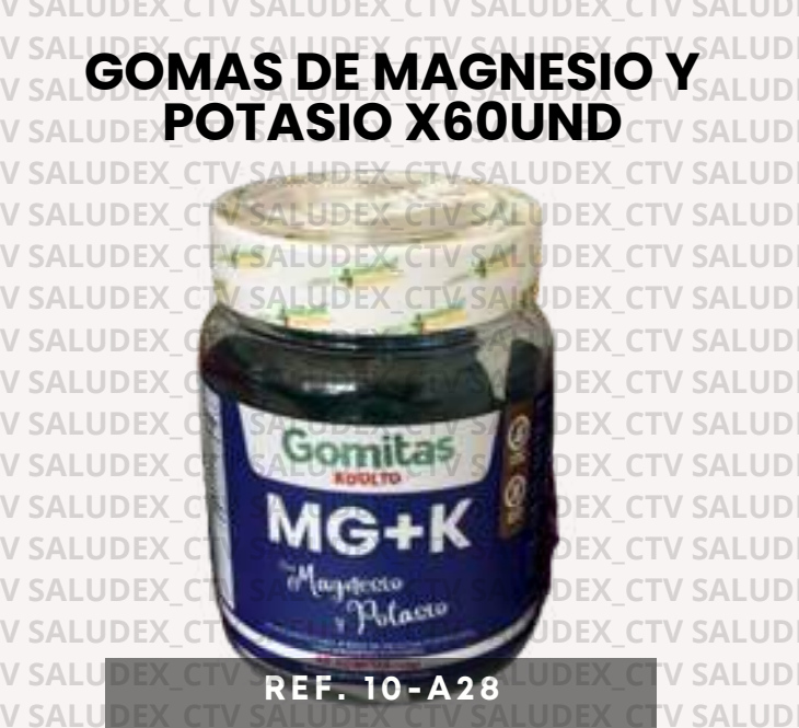 10A28 GOMAS DE MAGNESIO Y POTASIO X60UND