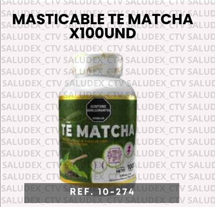 10274 MASTICABLE TE MATCHA X100UND NATURALHEALTS