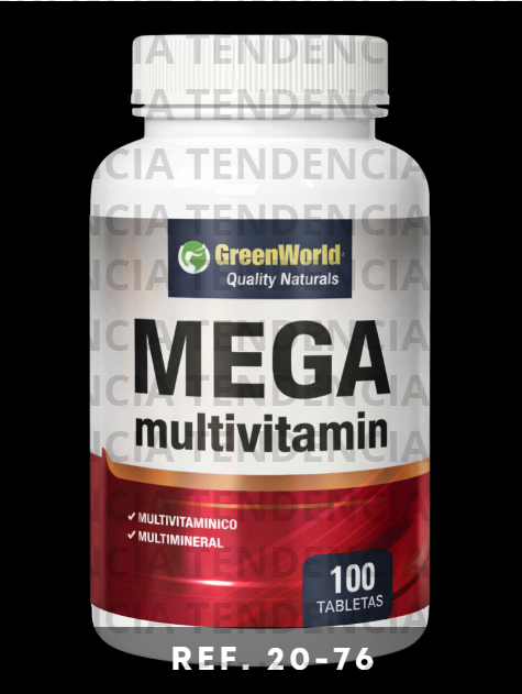 2076 MEGA MULTIVITAMINICO X100UND GREENWORLD