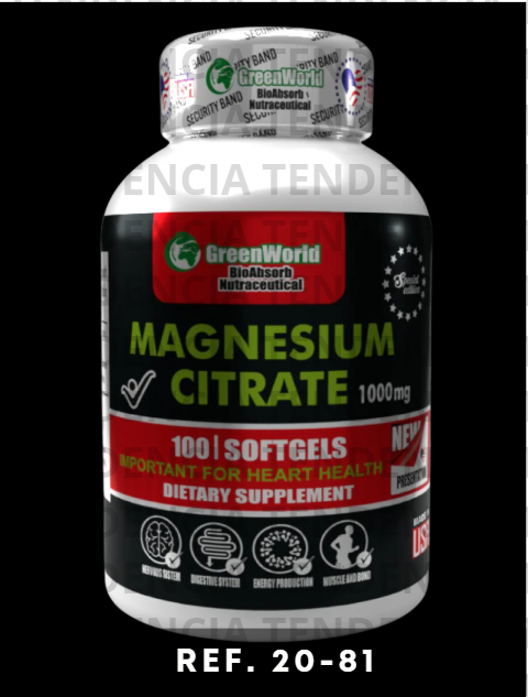 2081 CITRATO MAGNESIO X100UND GREENWORLD