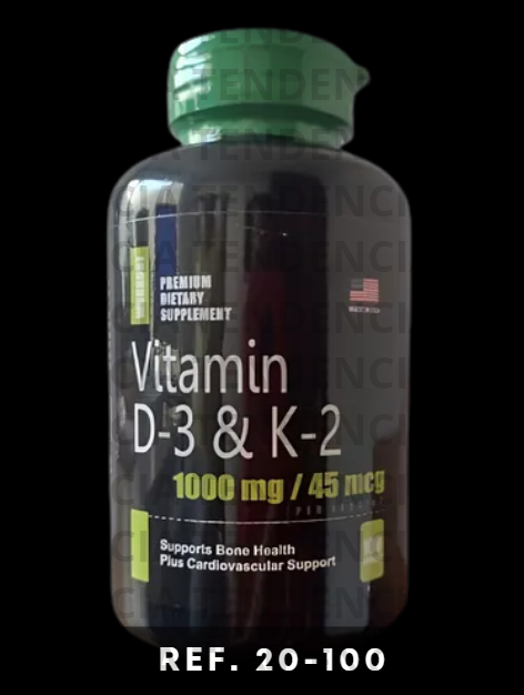 20100 VITAMINA D3 Y K2 X90UND PREMIUM