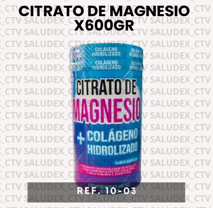 1003 POLVO CITRATO MAGNESIO+COLAGENO HIDROLIZADO x600GR DORADA PLUS